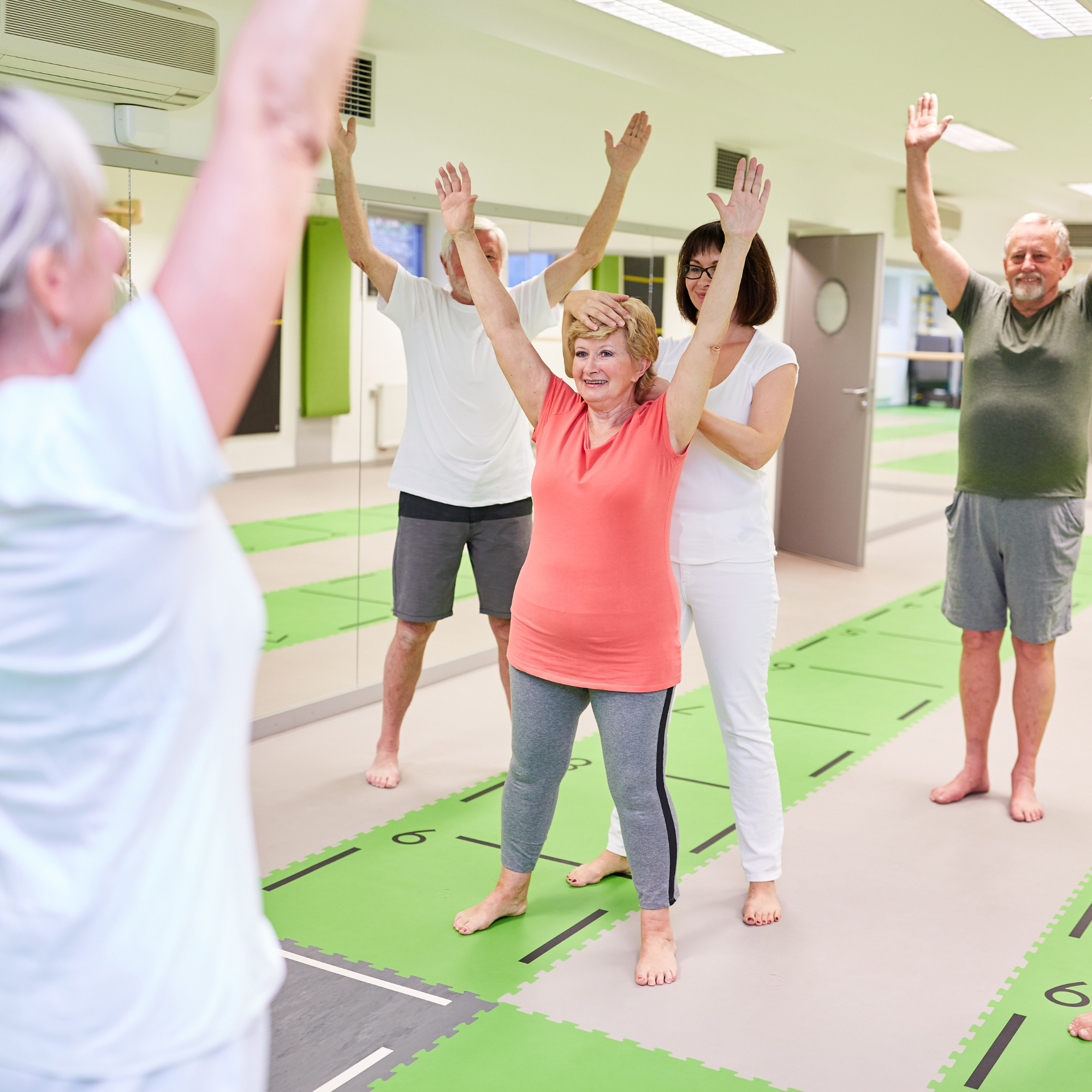 Group of seniors exercising Group of seniors exercising